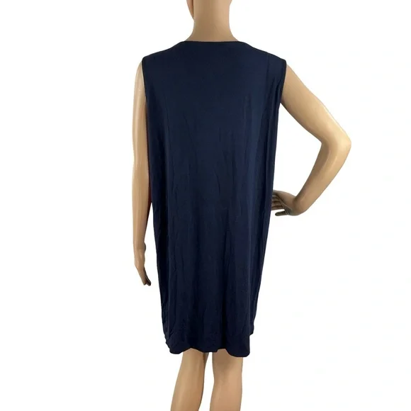 Eileen Fisher Navy Sleeveless Tank Dress Size M - Picture 5 of 7